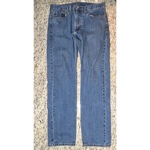 Levi Strauss 505 Jeans Mens 34x34 Medium Wash Straight Leg Denim Pants